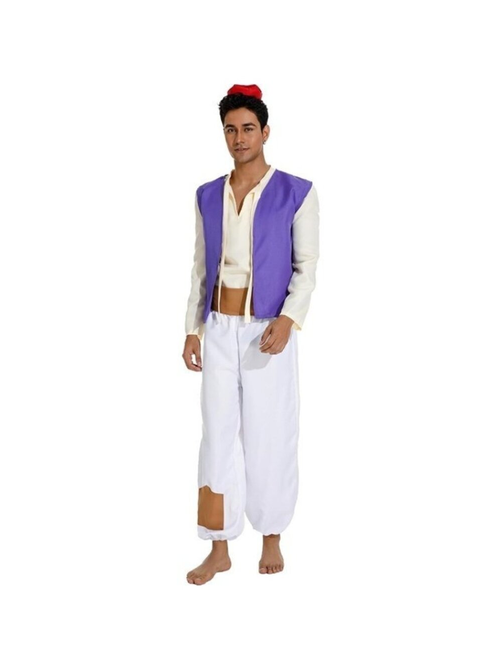 Men's Arab Prince Costume w/ Lamp Fairy Tale Halloween Cosplay Aladdin MEDIUM